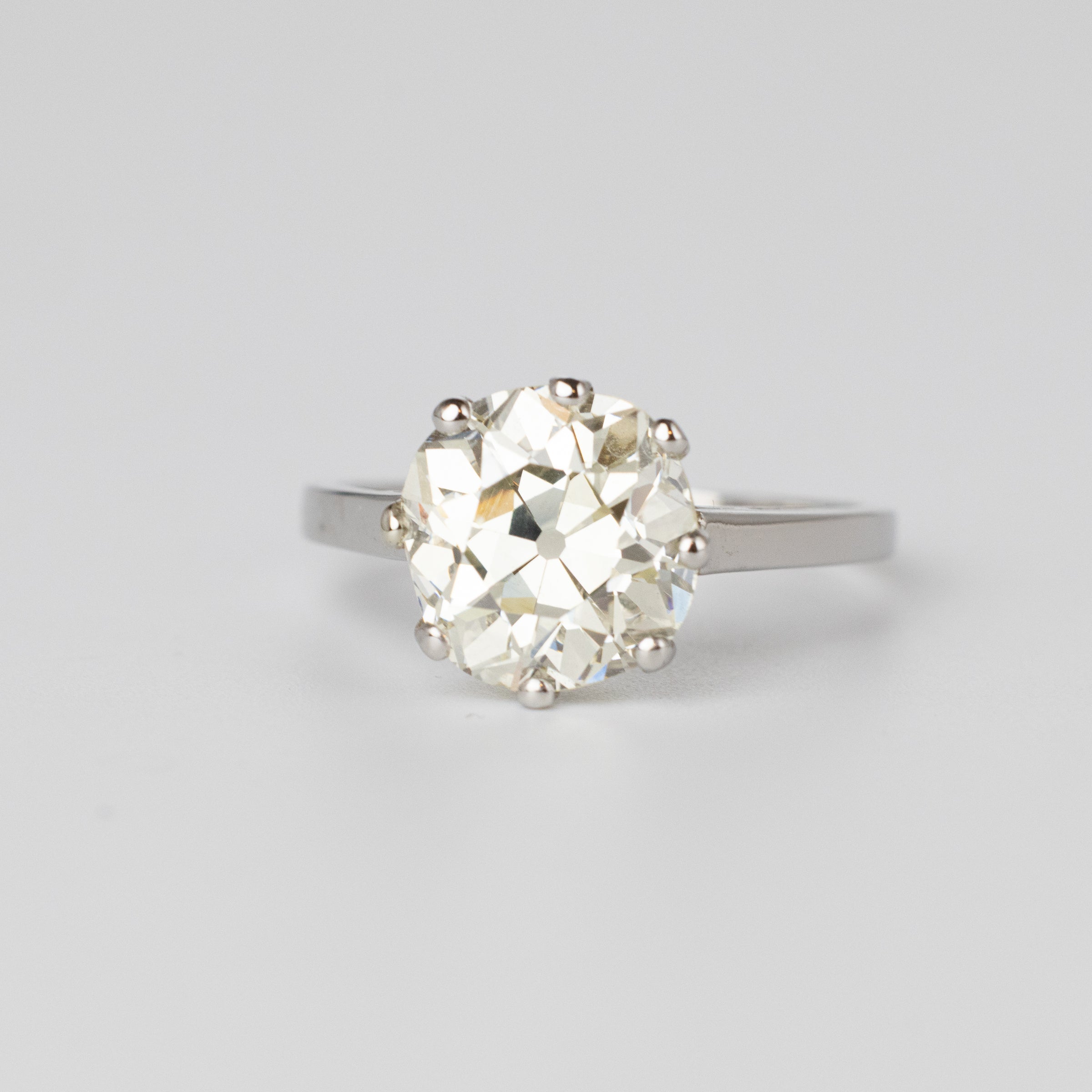 Philip Antrobus 4.5 Carat Mine-Cut Diamond Ring