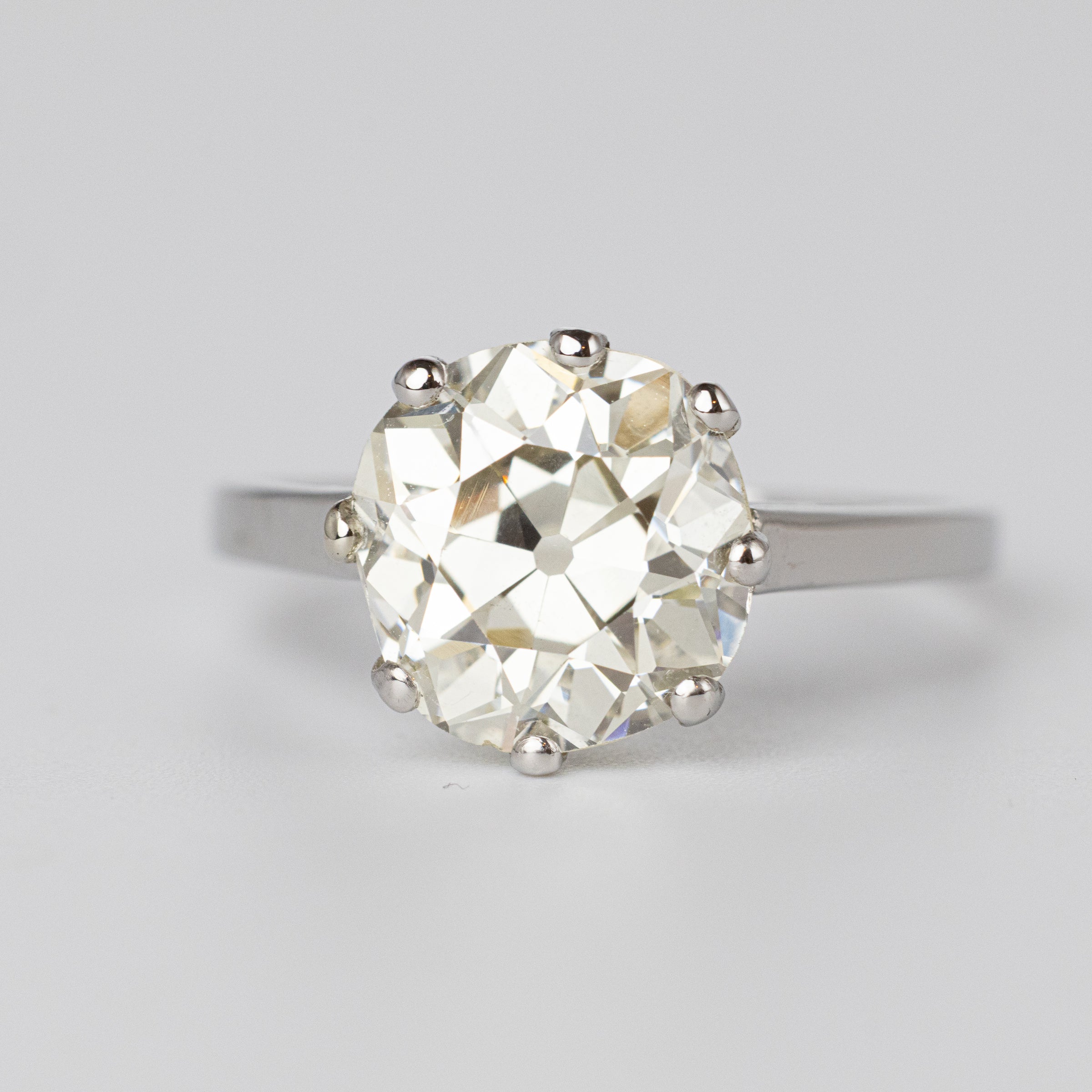 Philip Antrobus 4.5 Carat Mine-Cut Diamond Ring