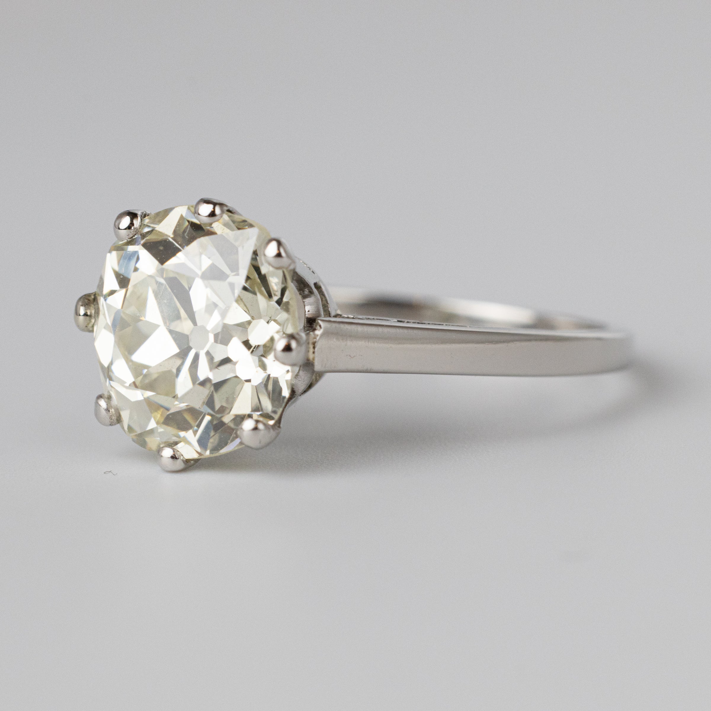 Philip Antrobus 4.5 Carat Mine-Cut Diamond Ring