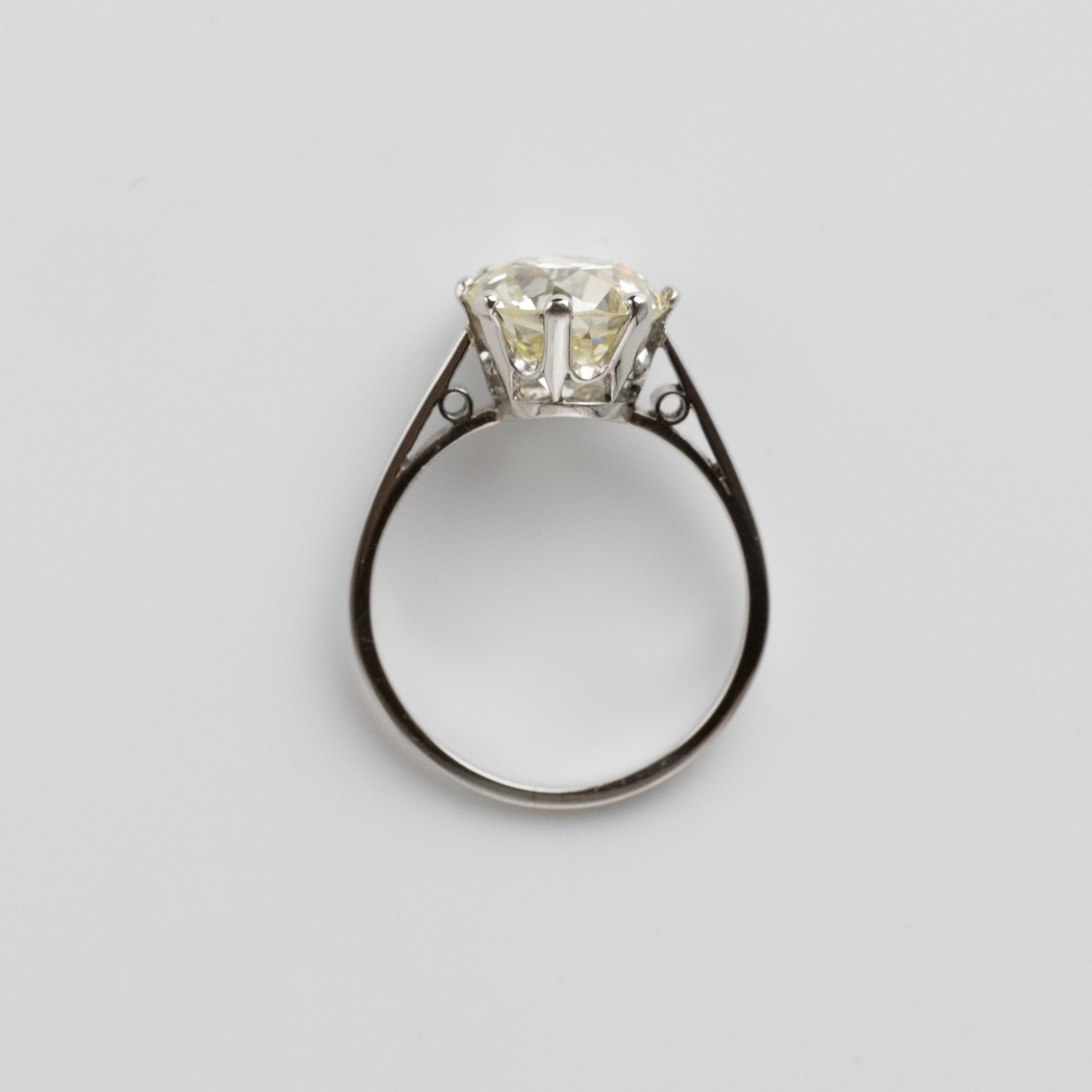 Philip Antrobus 4.5 Carat Mine-Cut Diamond Ring