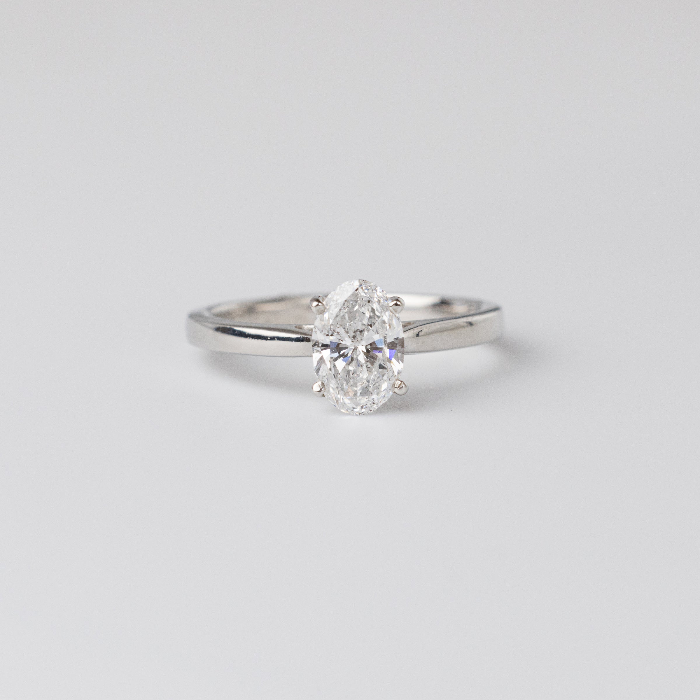 1 Carat Oval Diamond Engagement Ring