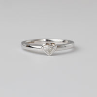 0.25 Carat Heart Shaped White Gold Ring