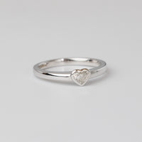 0.25 Carat Heart Shaped White Gold Ring