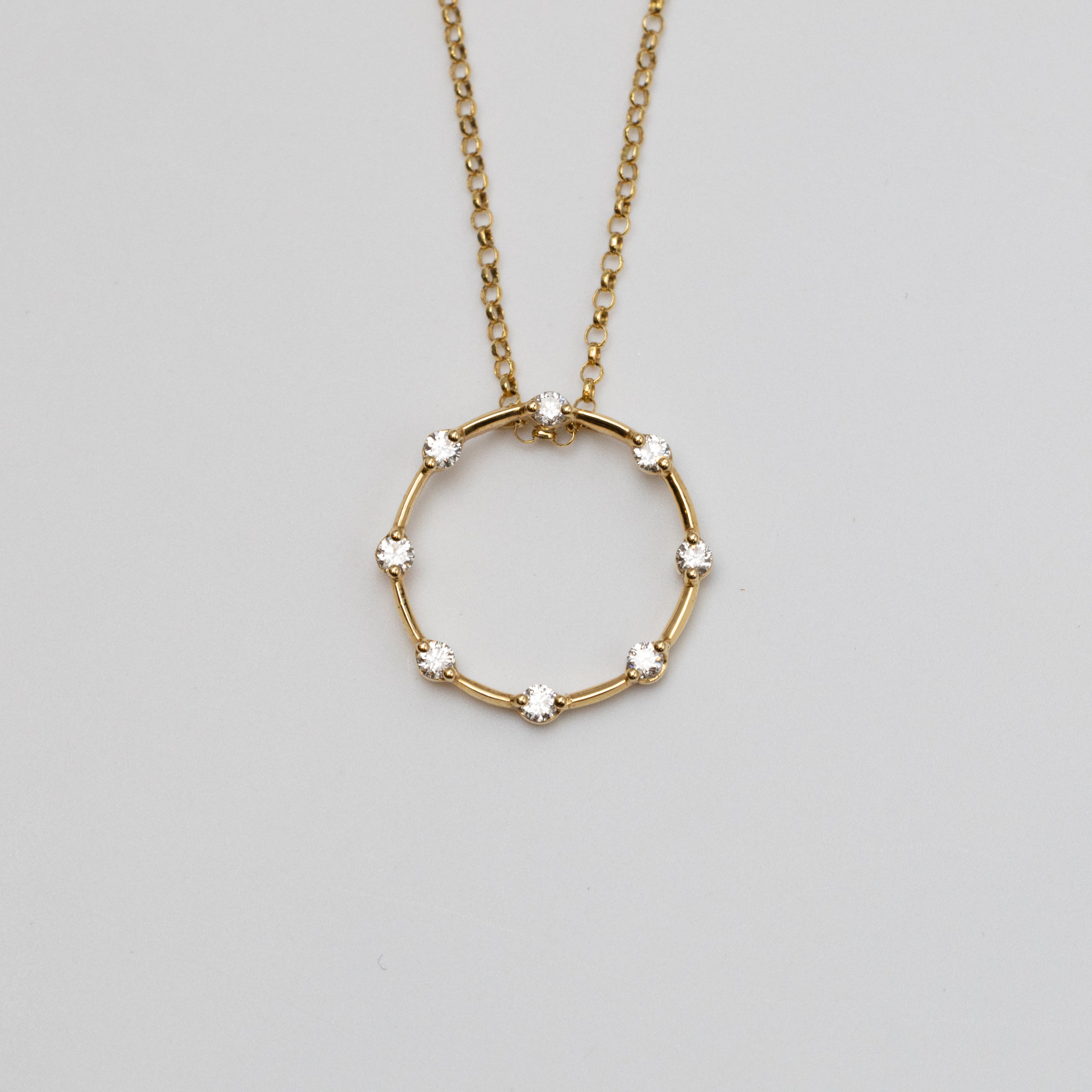 18K Gold Diamond Pendant