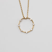 18K Gold Diamond Pendant