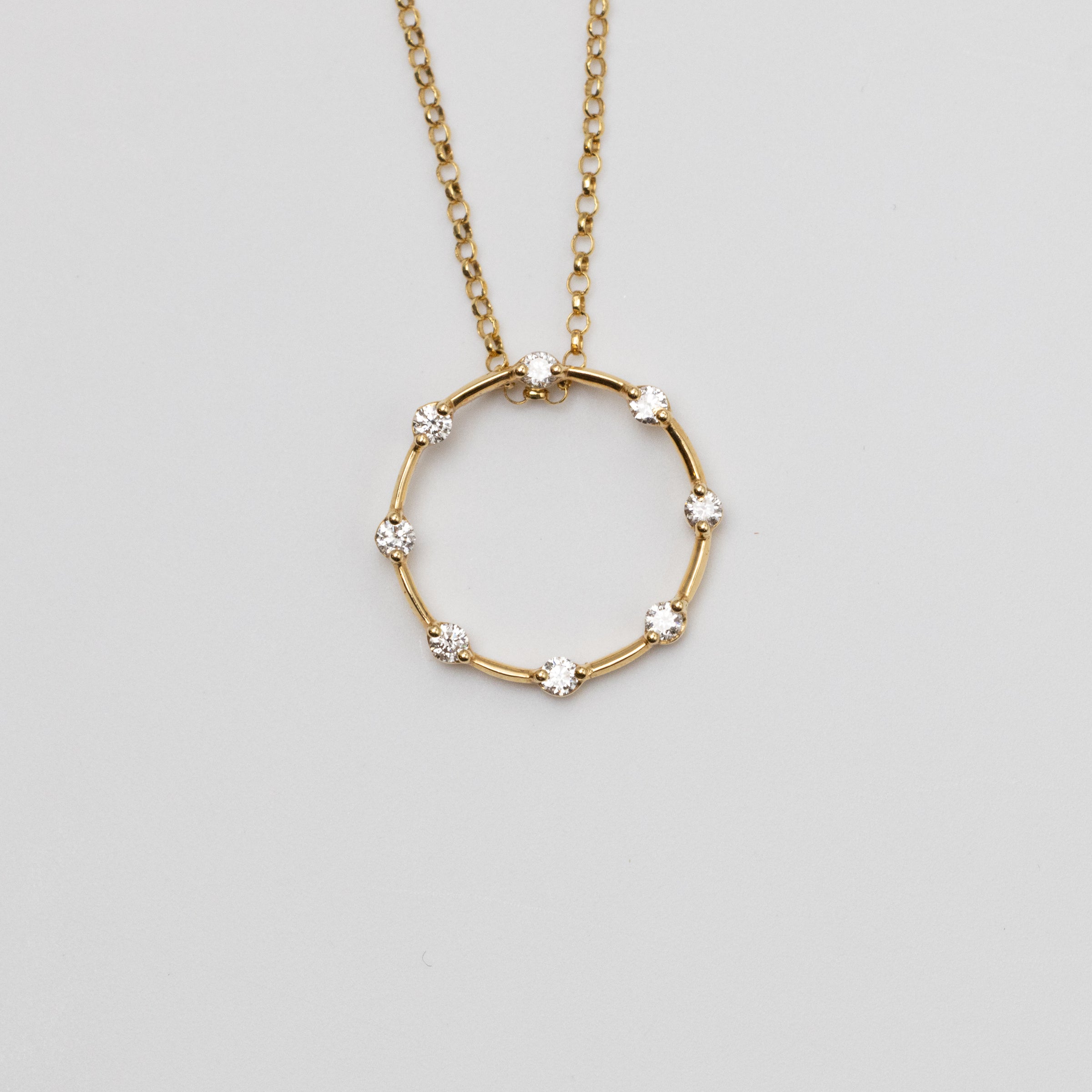 18K Gold Diamond Pendant