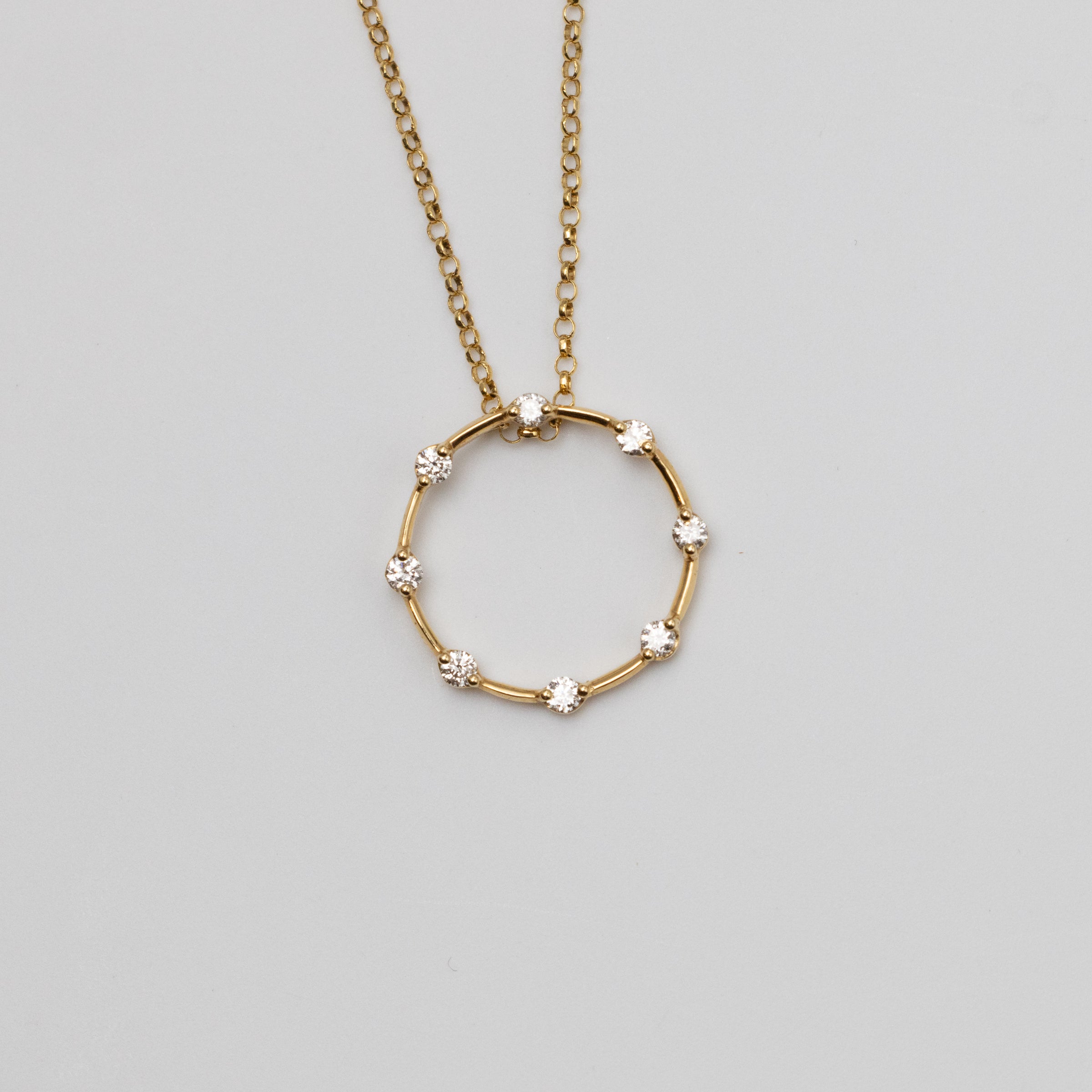 18K Gold Diamond Pendant