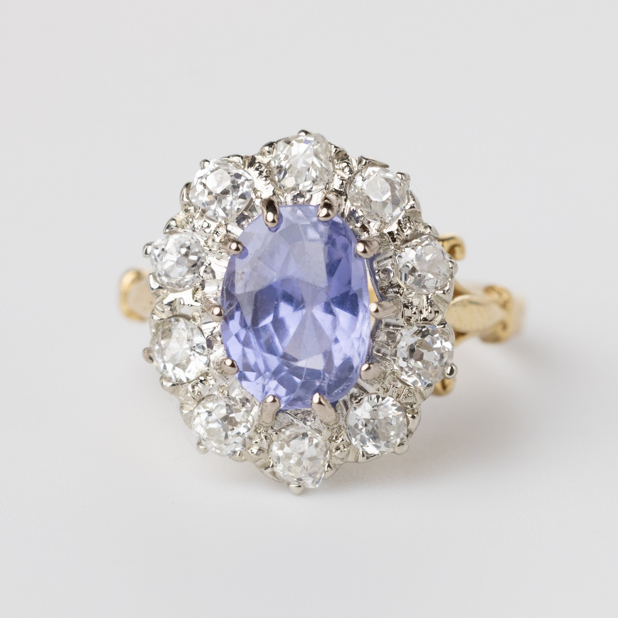 Sri Lankan Sapphire And Diamond Ring