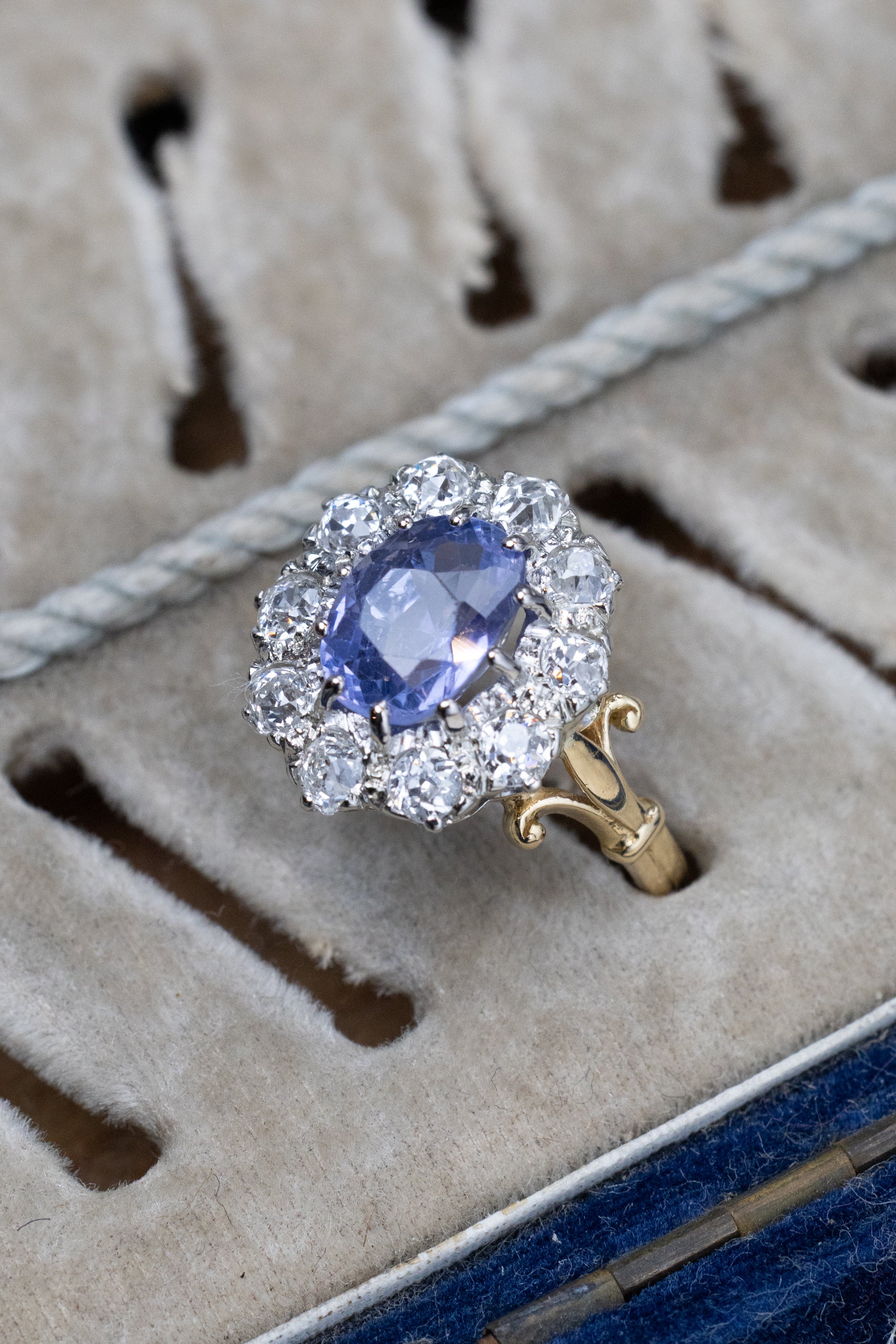 Sri Lankan Sapphire And Diamond Ring