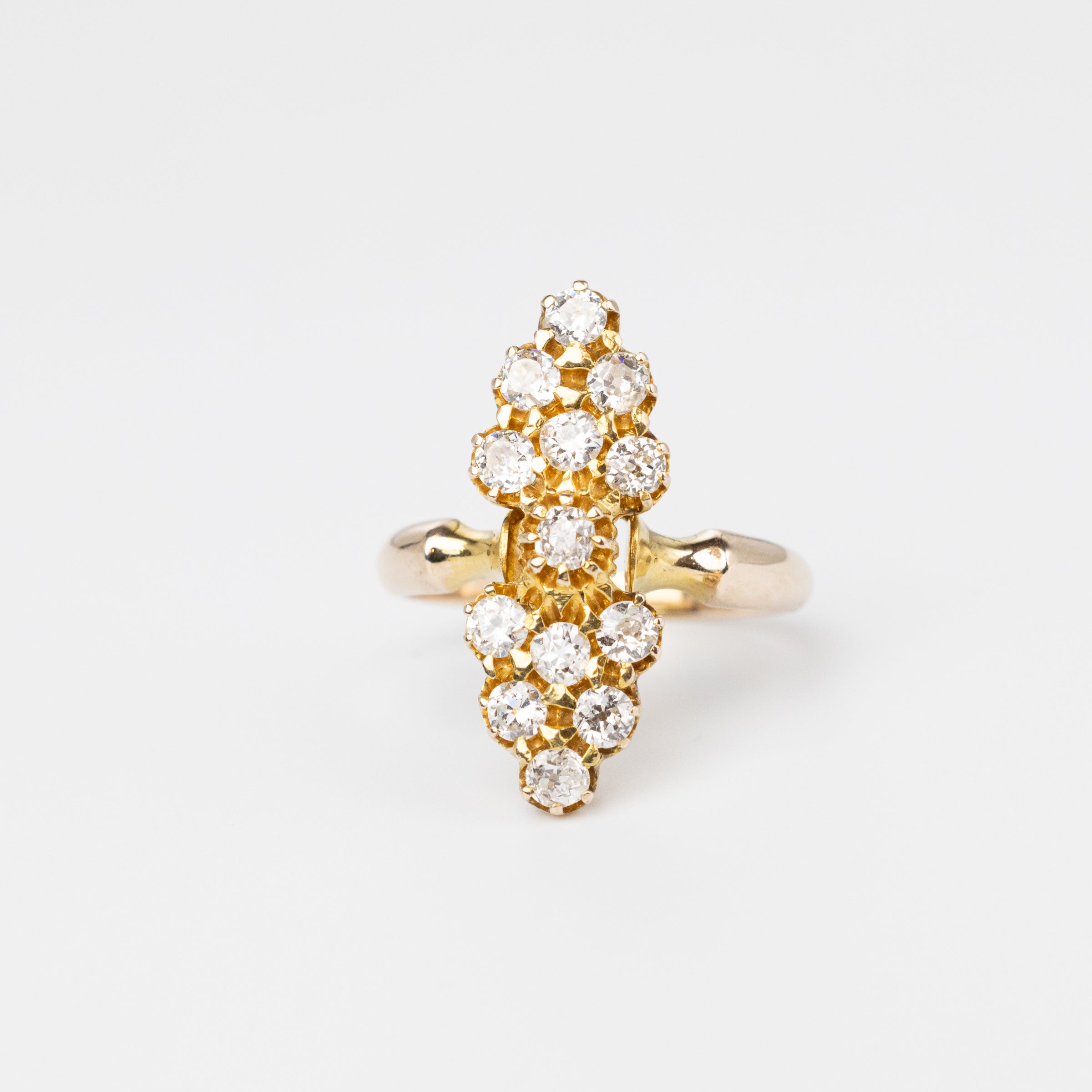 Vintage Marquise Diamond Cluster Ring