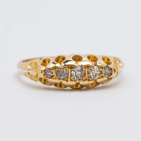 Victorian 18K Yellow Gold Diamond Ring