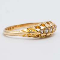 Victorian 18K Yellow Gold Diamond Ring