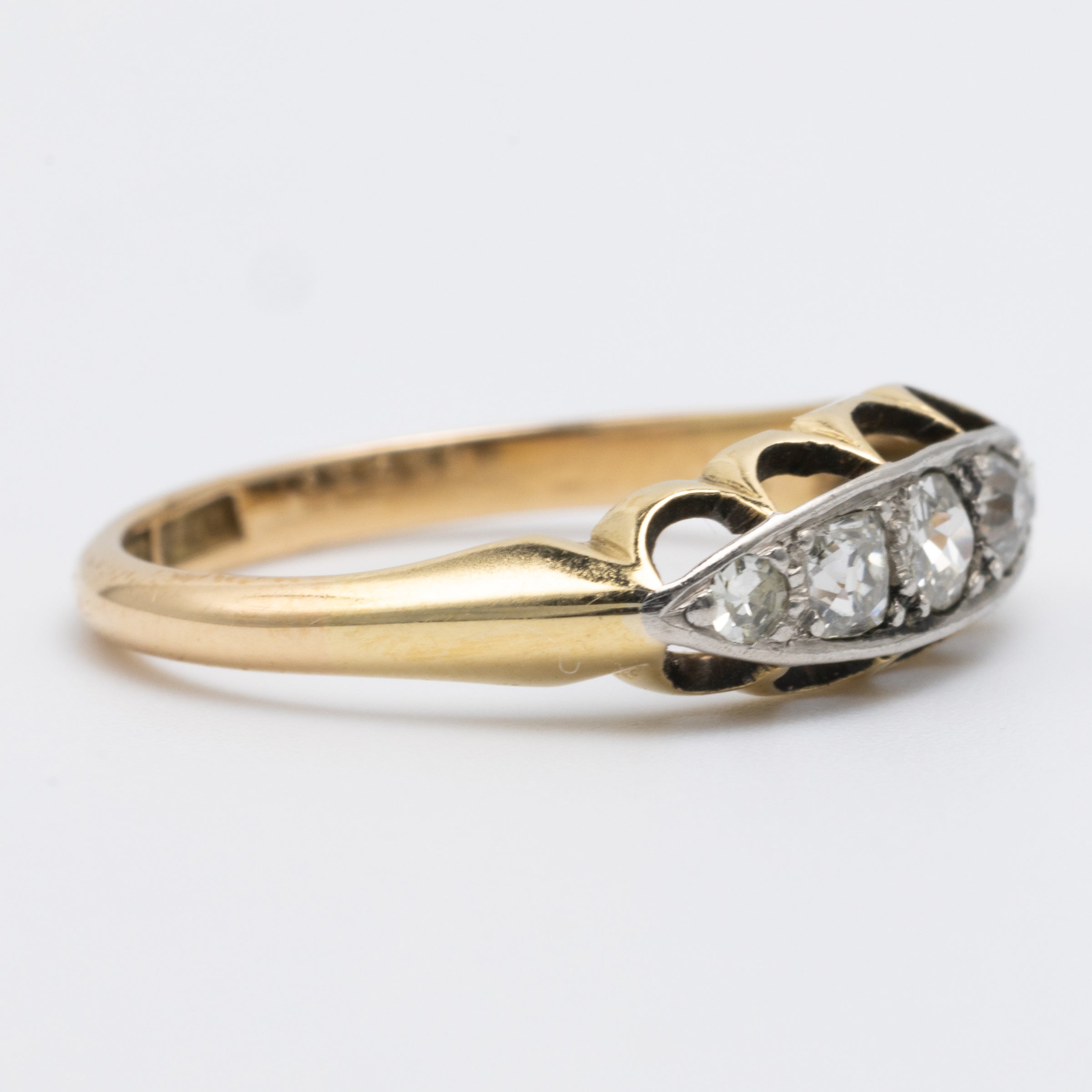 18K Yellow Gold Old Cut Diamond Ring