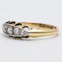 18K Yellow Gold Old Cut Diamond Ring