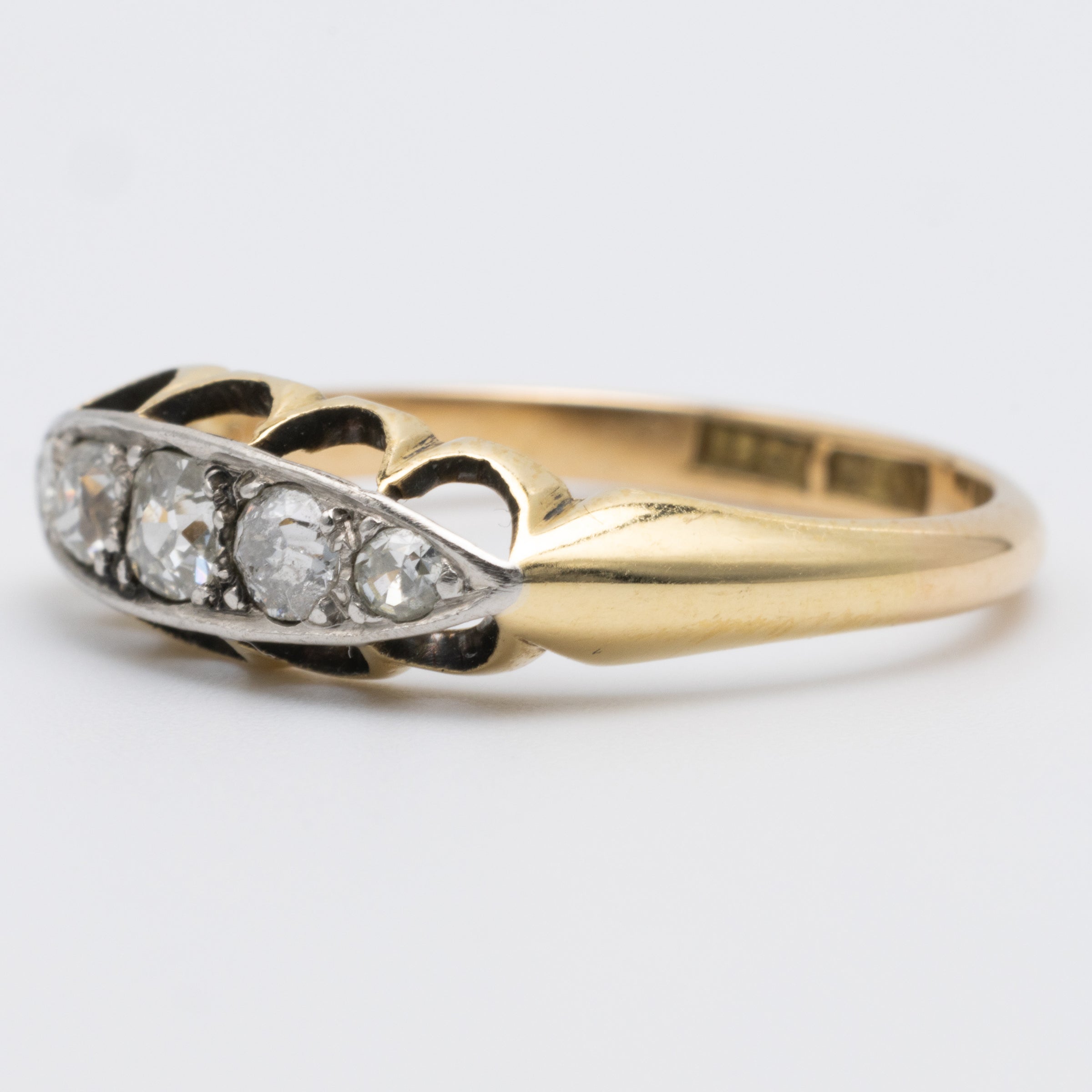 18K Yellow Gold Old Cut Diamond Ring