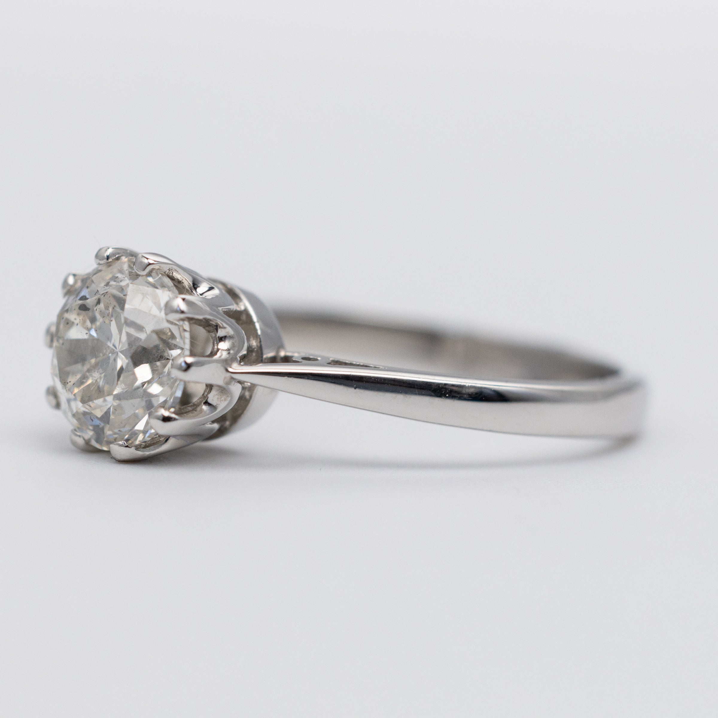 vintage engagement ring right front corner