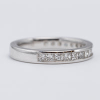 18K White Gold Princess Cut 1.02ct Diamond Channel Set Eternity Ring
