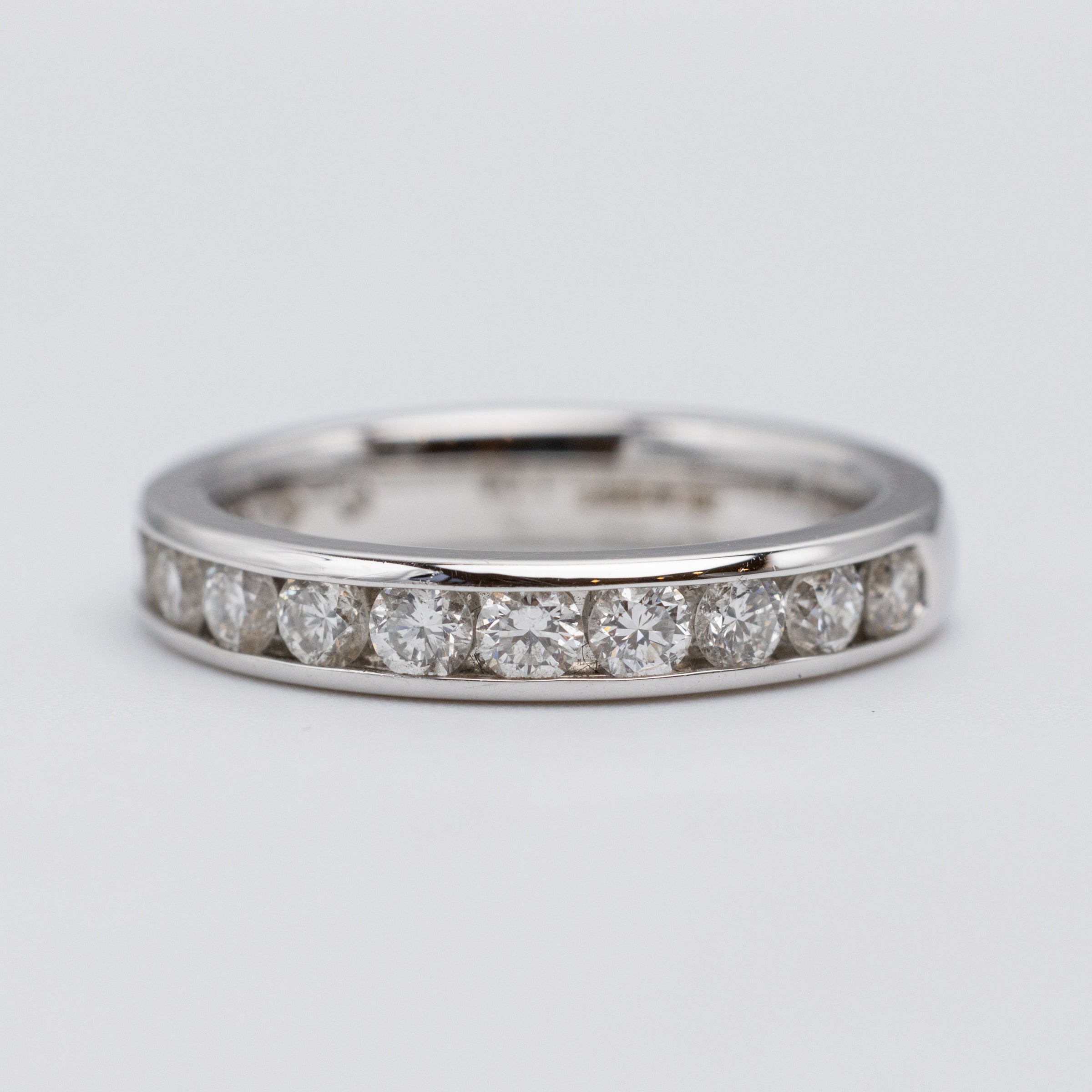 18K White Gold Channel Set 1.06ct Diamond Eternity Ring