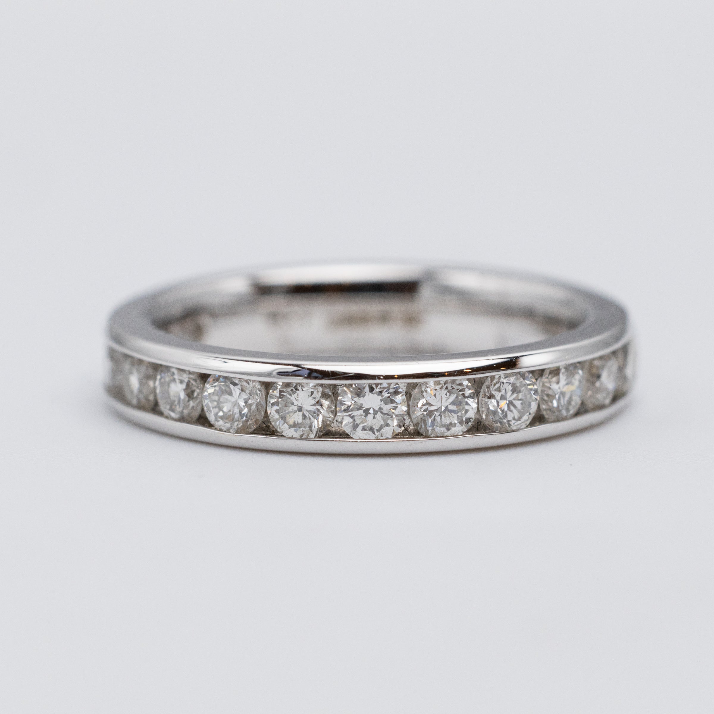 18K White Gold Channel Set 1.06ct Diamond Eternity Ring