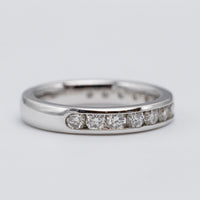 18K White Gold Channel Set 1.06ct Diamond Eternity Ring