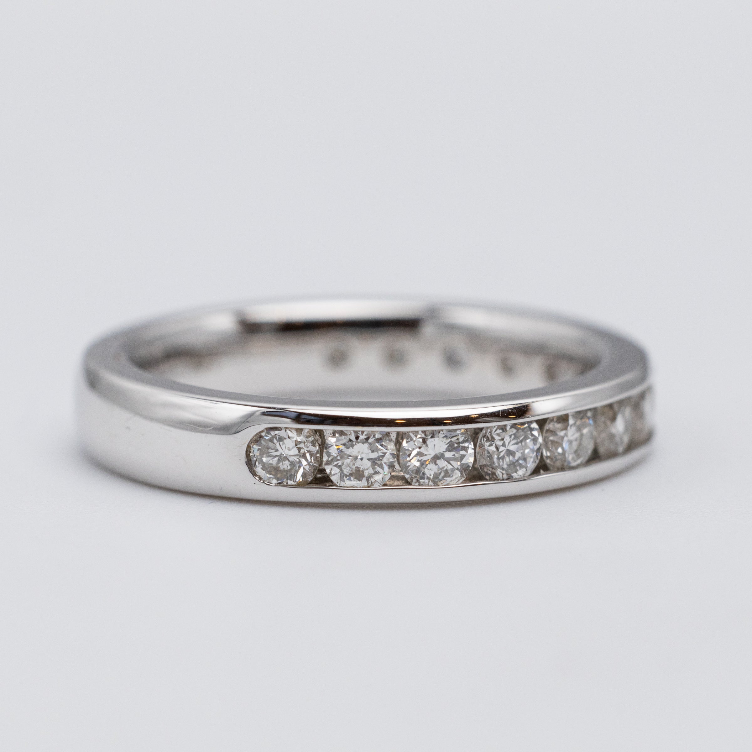 18K White Gold Channel Set 1.06ct Diamond Eternity Ring