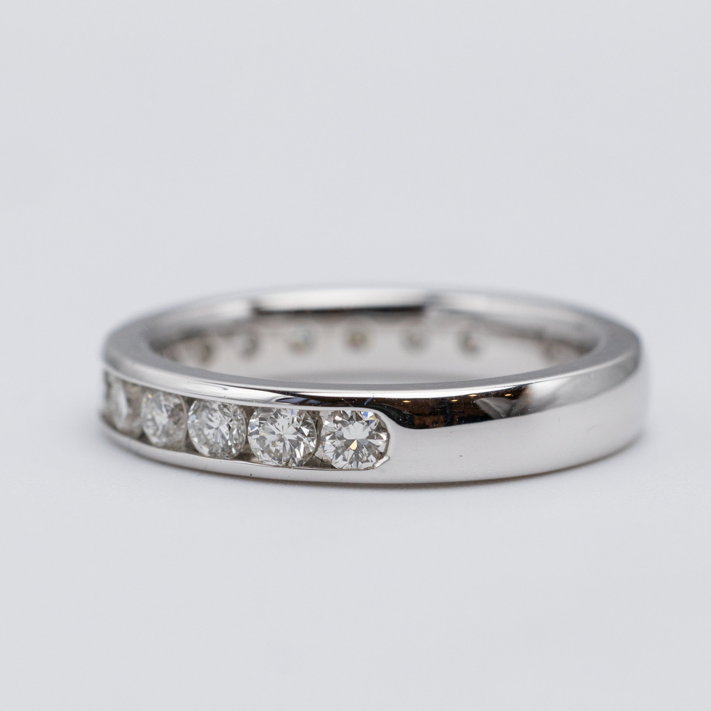 18K White Gold Channel Set 1.06ct Diamond Eternity Ring