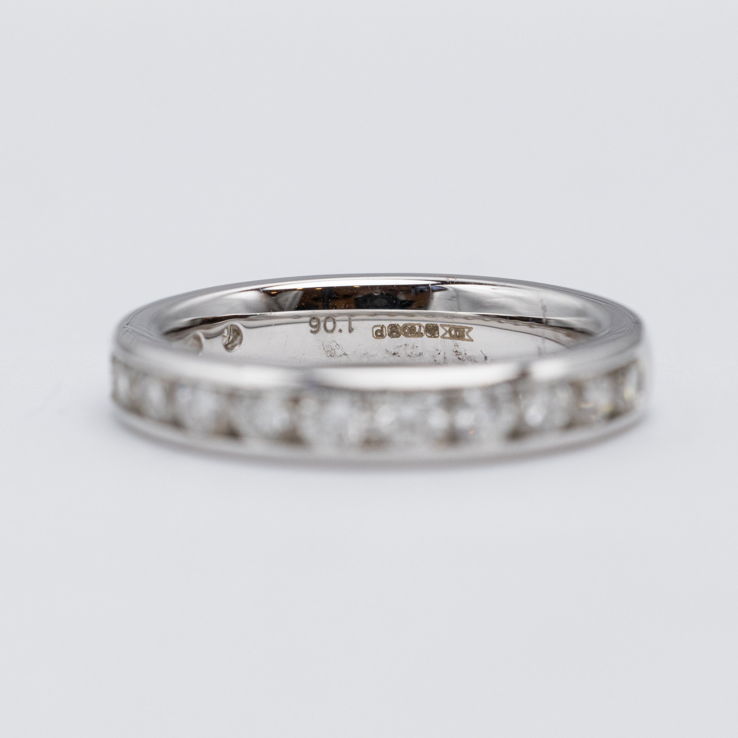 18K White Gold Channel Set 1.06ct Diamond Eternity Ring