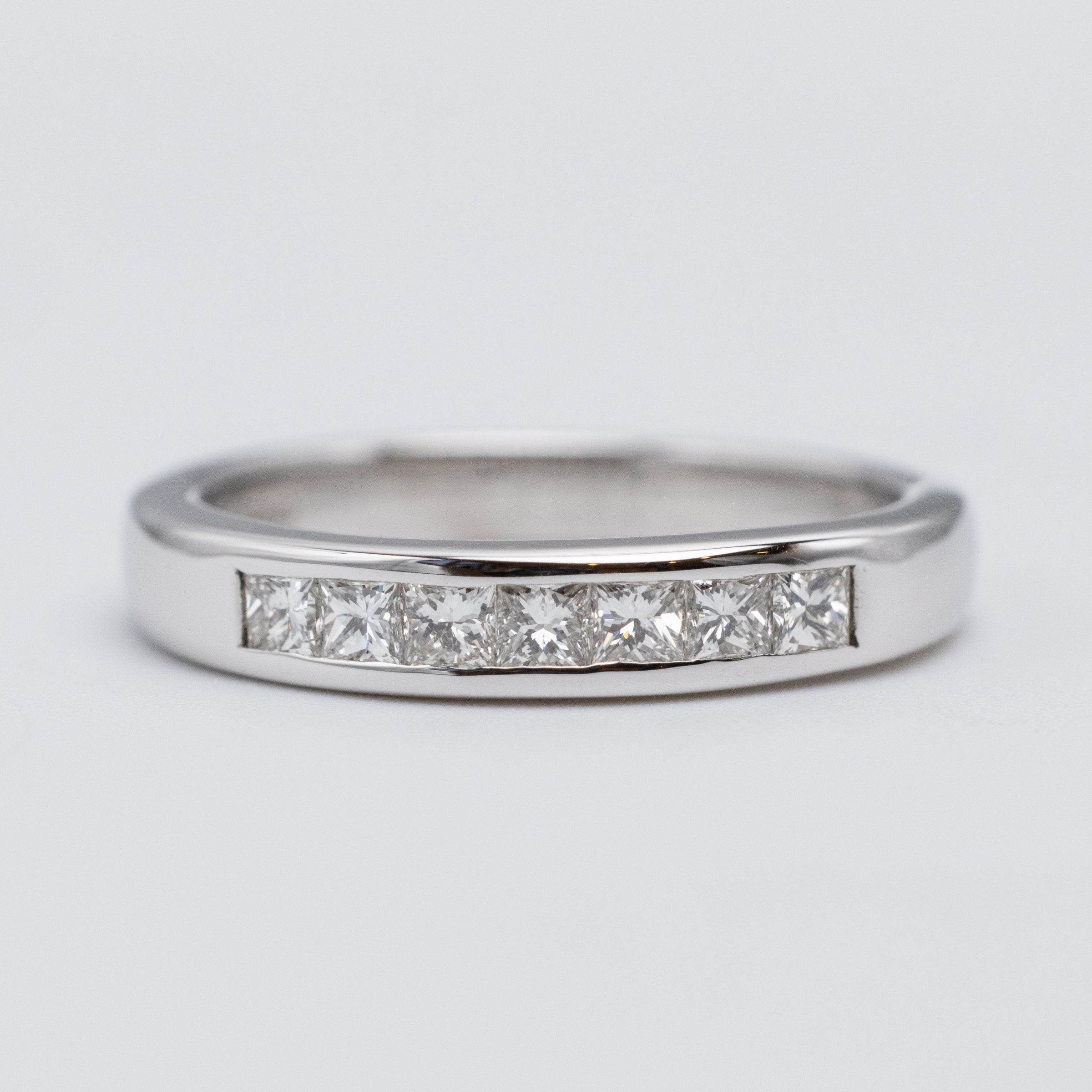 Pretty 18K White Gold Channel Set 0.50ct Diamond Eternity Ring