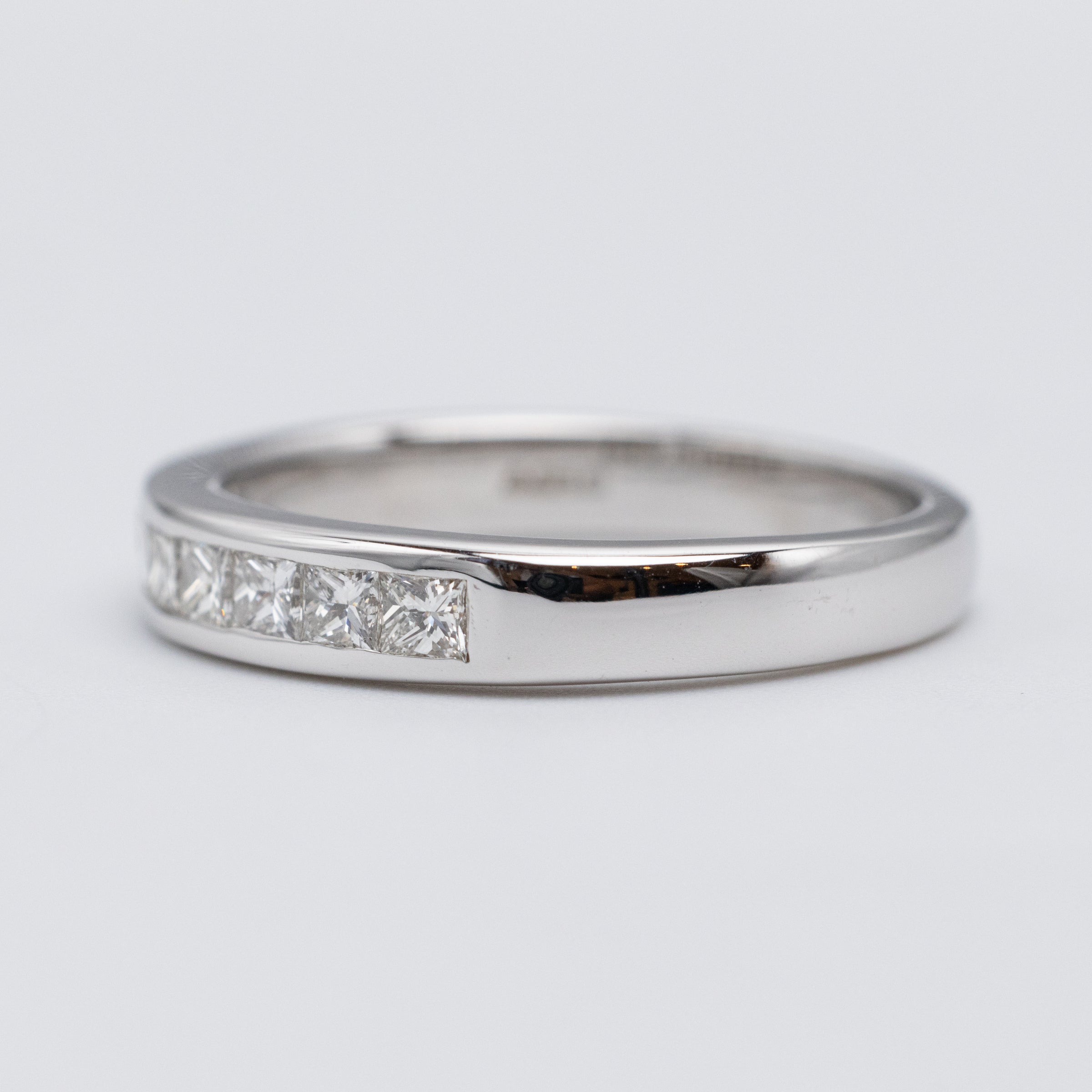 Pretty 18K White Gold Channel Set 0.50ct Diamond Eternity Ring