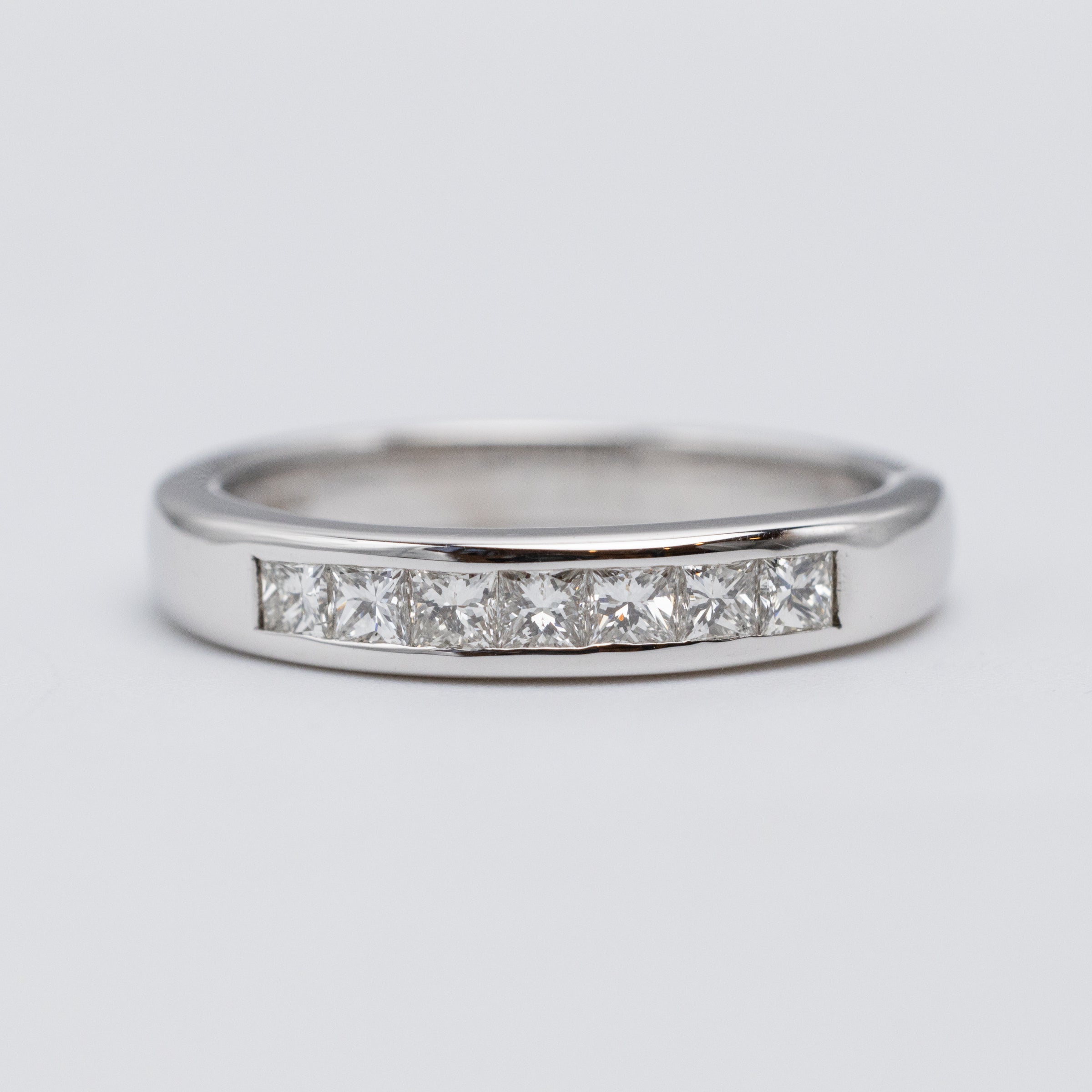 Pretty 18K White Gold Channel Set 0.50ct Diamond Eternity Ring