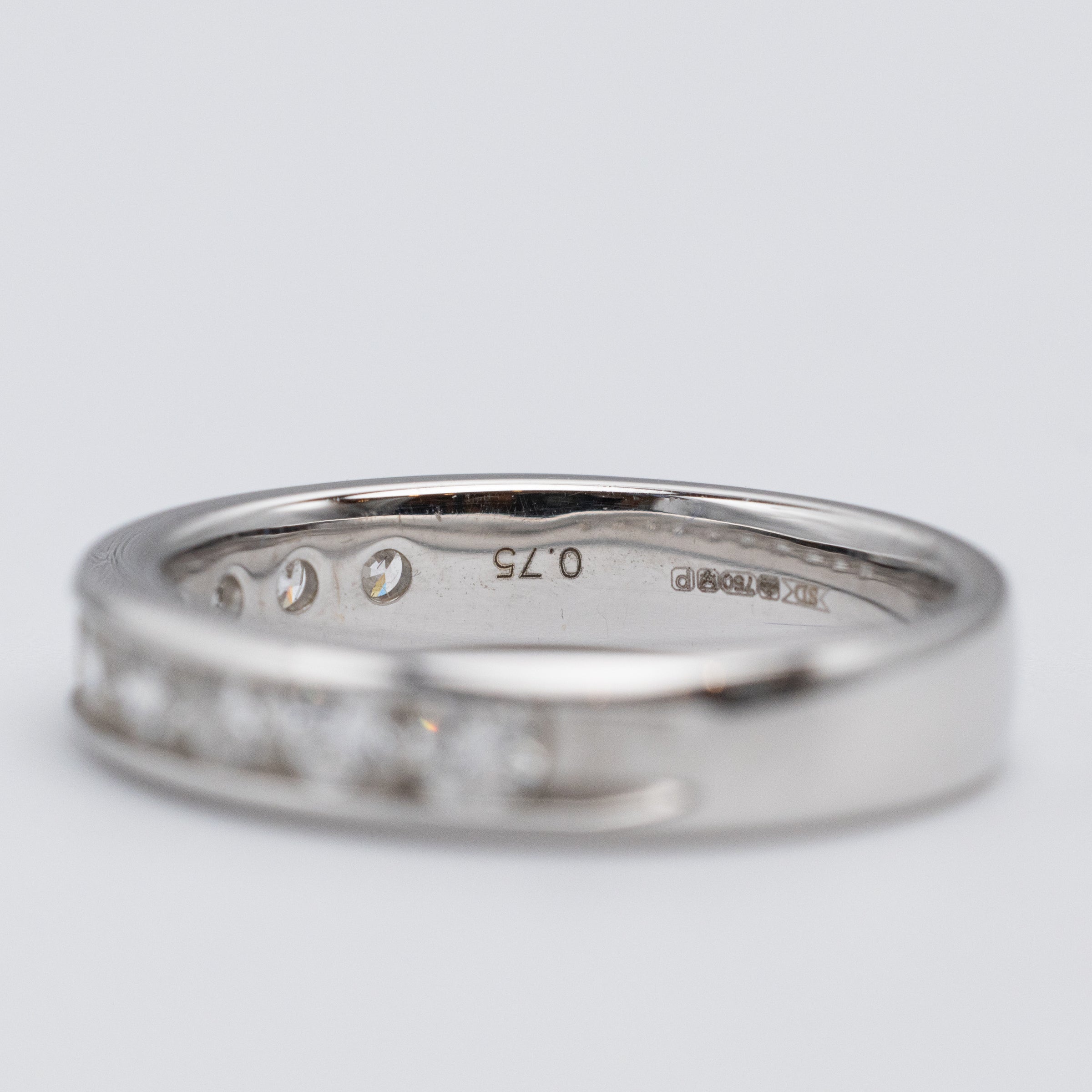 Stunning 18K White Gold Channel Set 0.75ct Diamond Eternity Ring