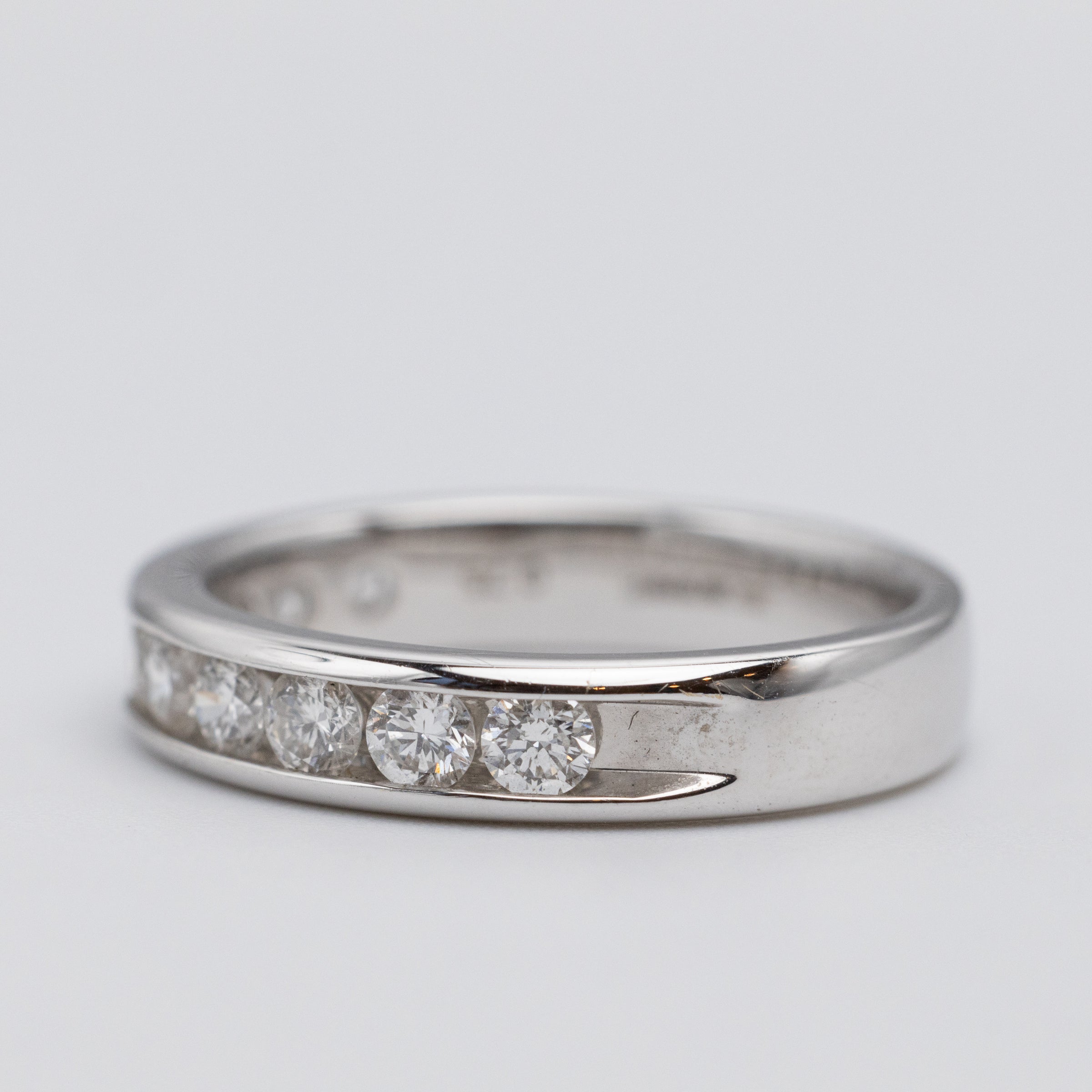 Stunning 18K White Gold Channel Set 0.75ct Diamond Eternity Ring