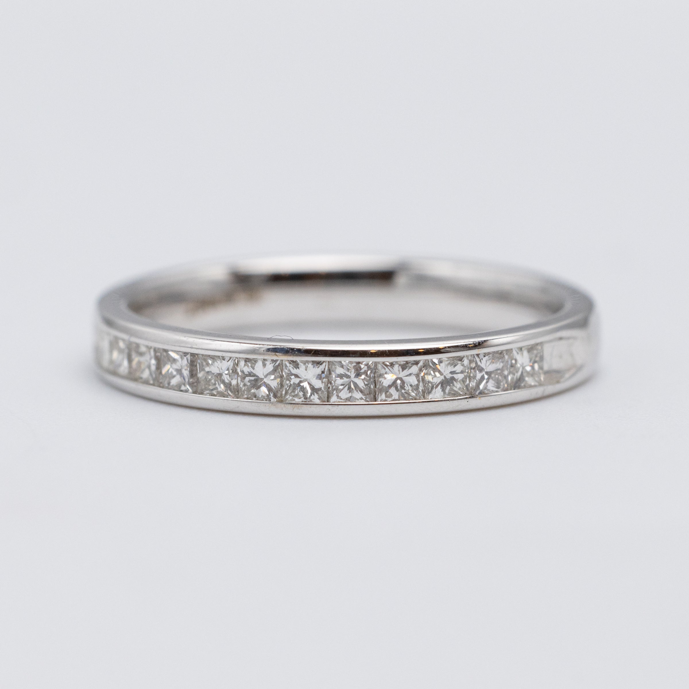 18K White Gold Princess Cut Diamond Eternity Ring