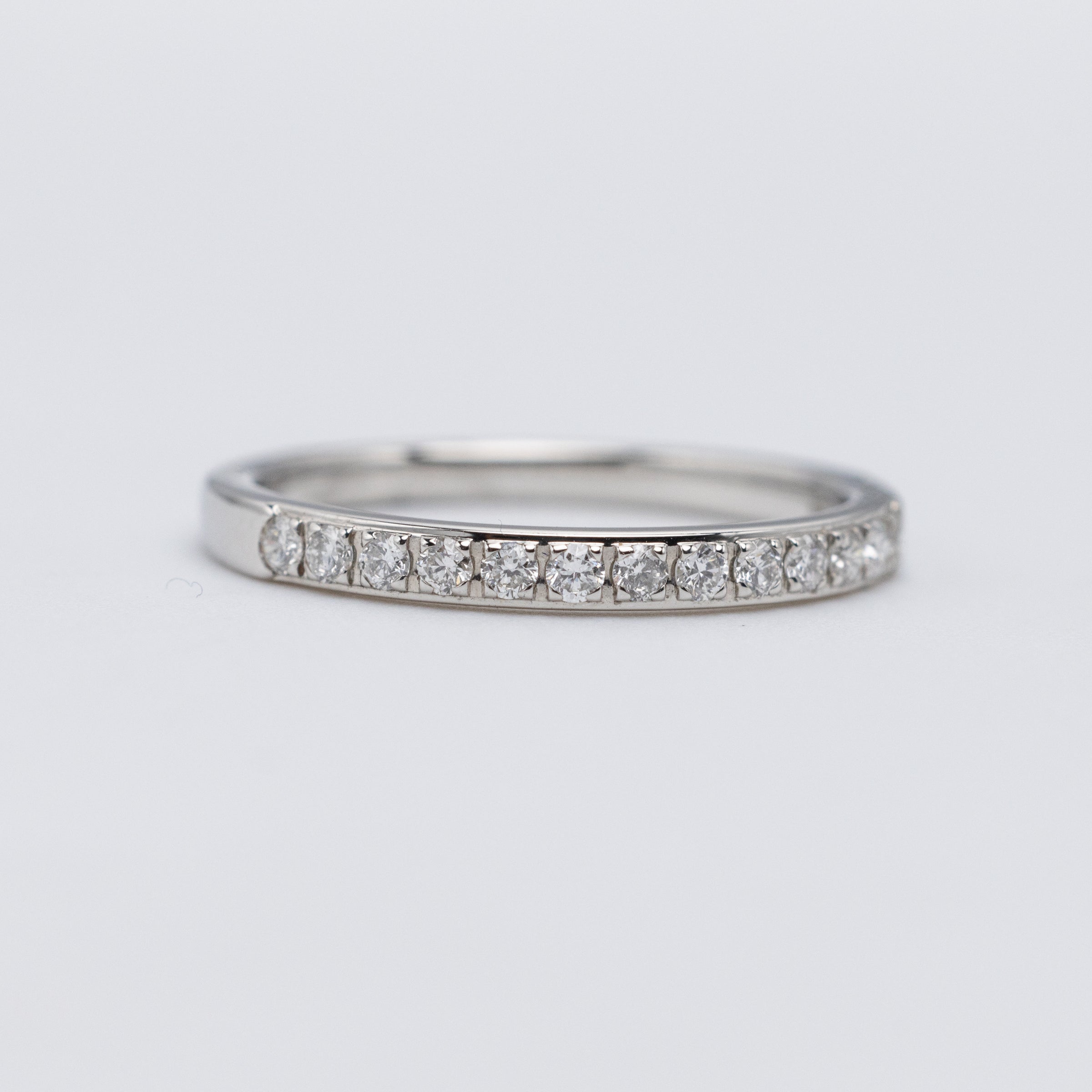 Pretty Platinum Pavé Set 0.20ct Diamond Eternity Ring