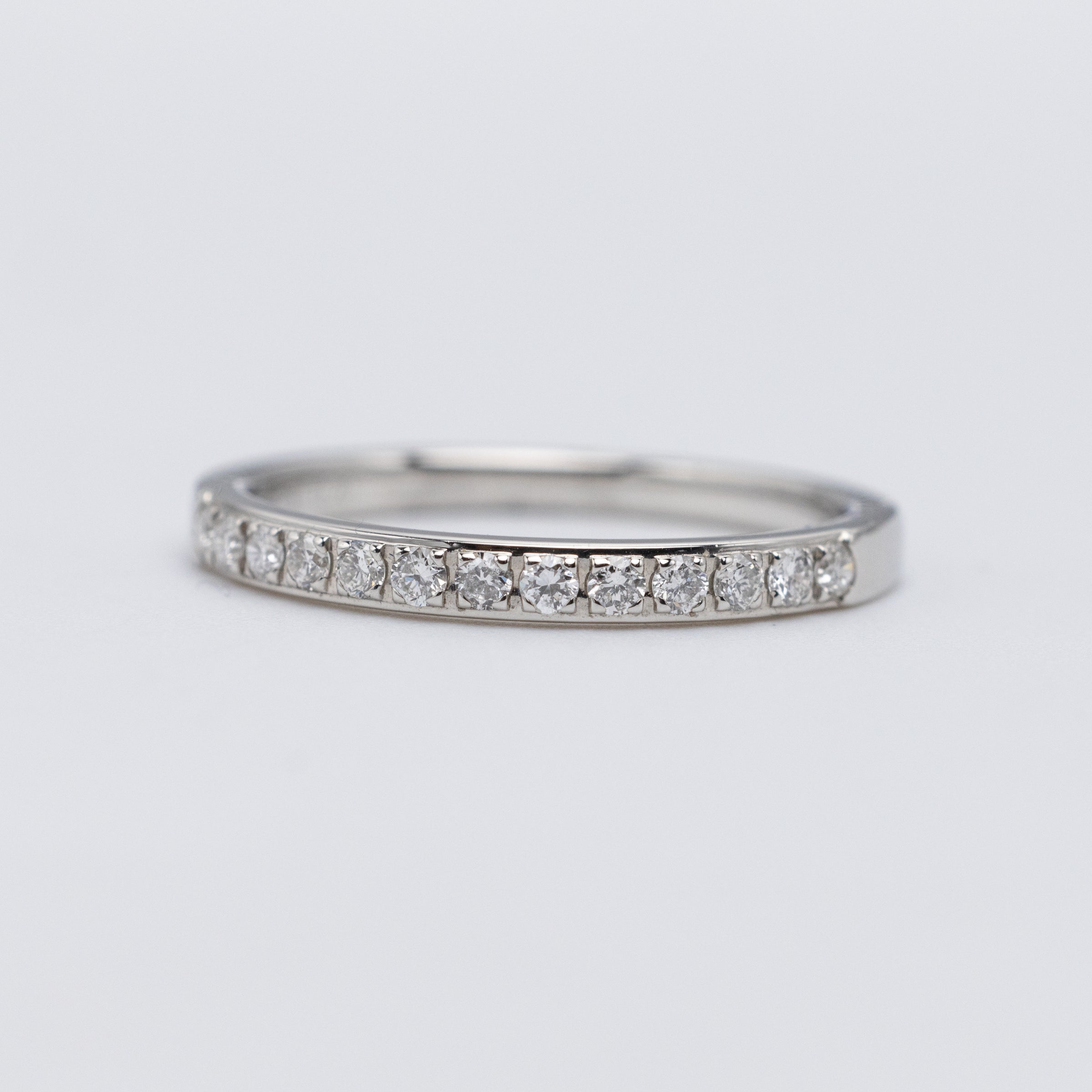 Pretty Platinum Pavé Set 0.20ct Diamond Eternity Ring