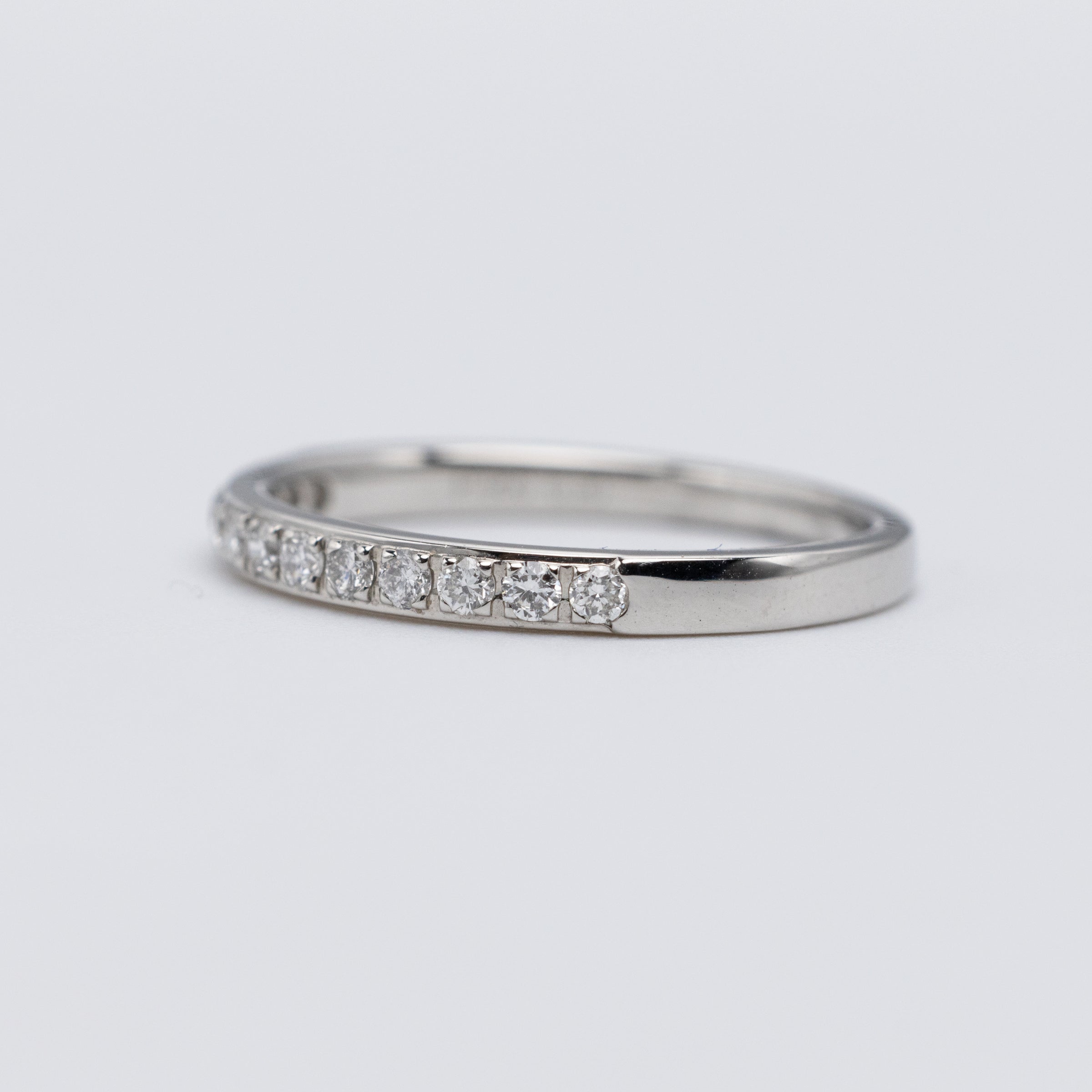Pretty Platinum Pavé Set 0.20ct Diamond Eternity Ring