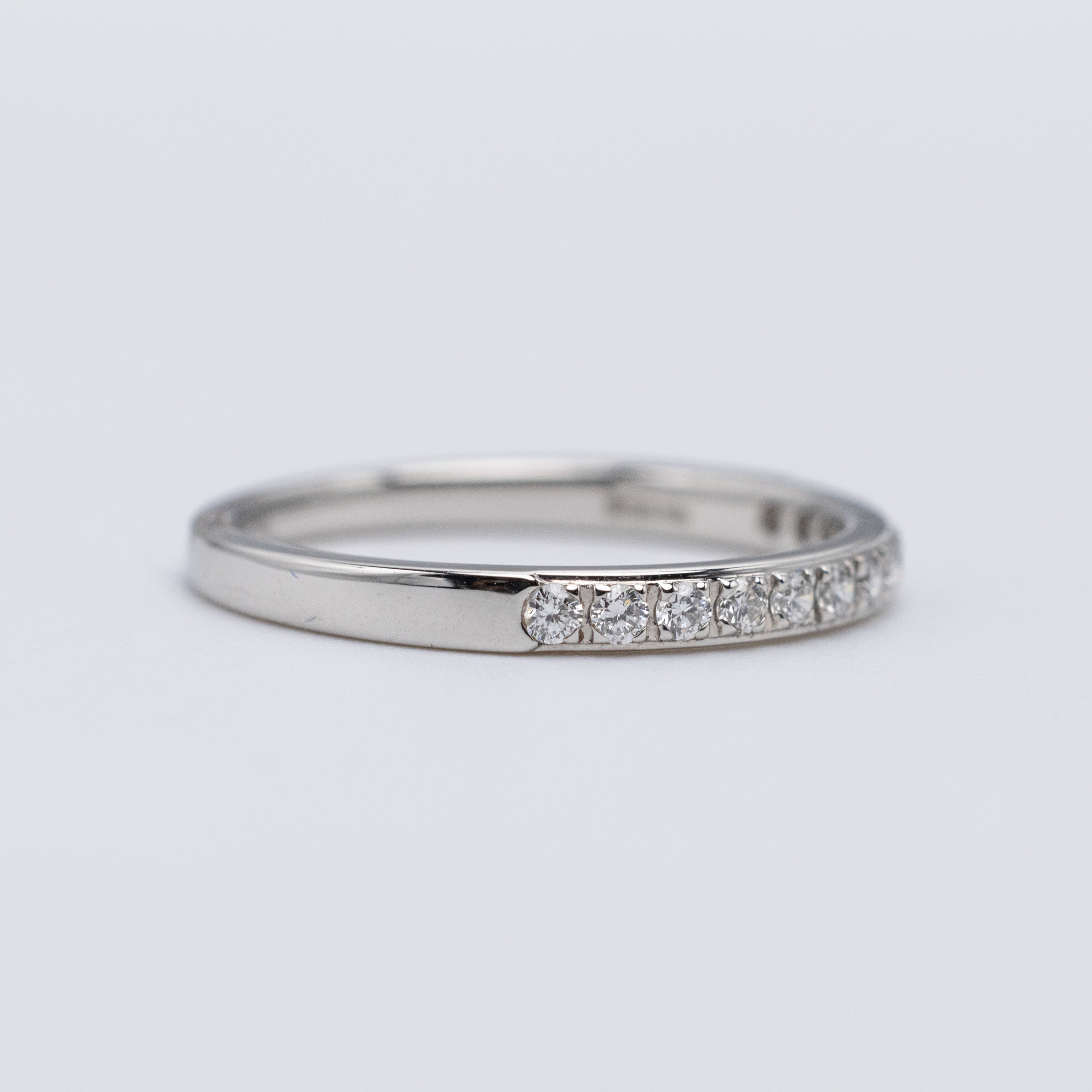 Pretty Platinum Pavé Set 0.20ct Diamond Eternity Ring