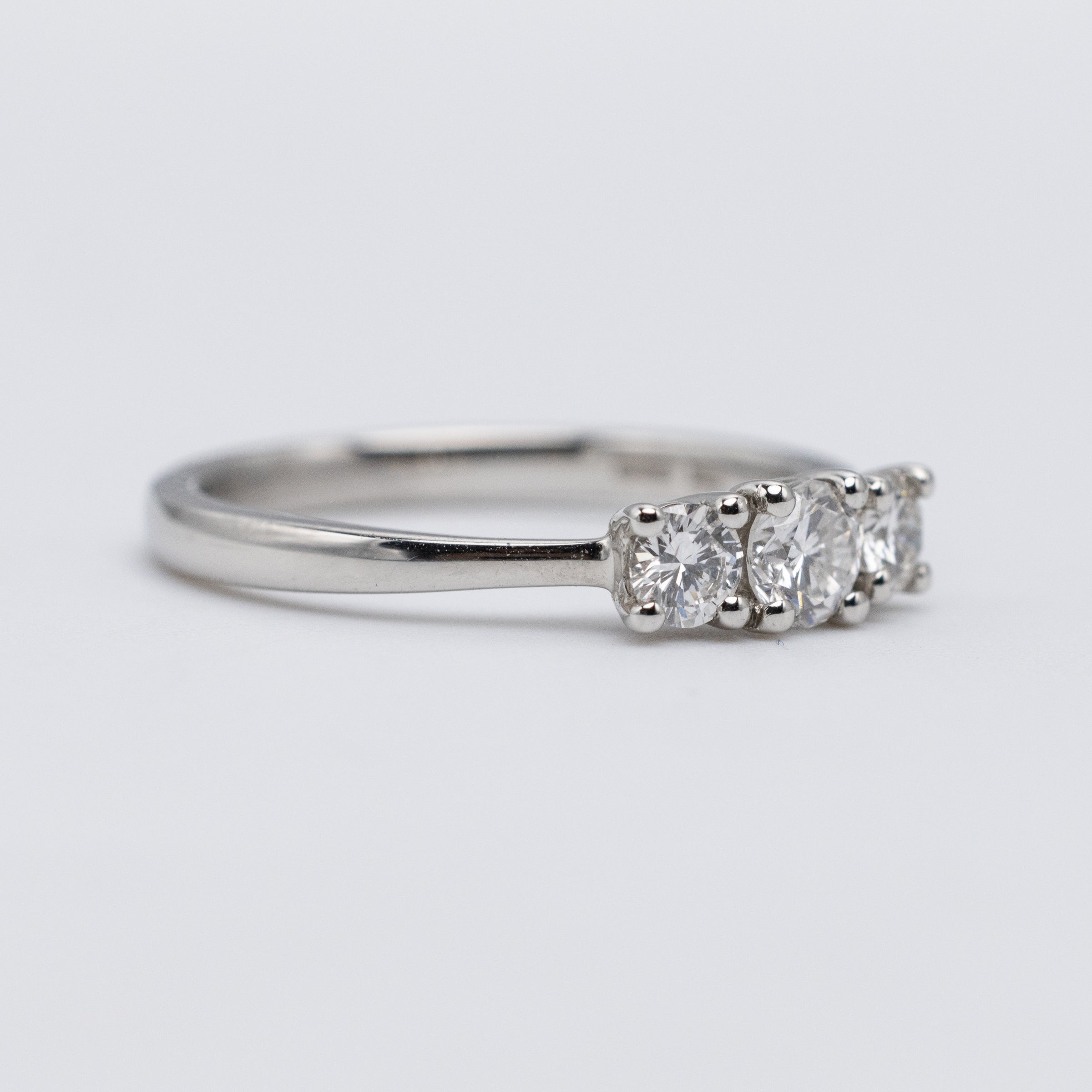 Gorgeous Platinum Trilogy Diamond Engagement Ring