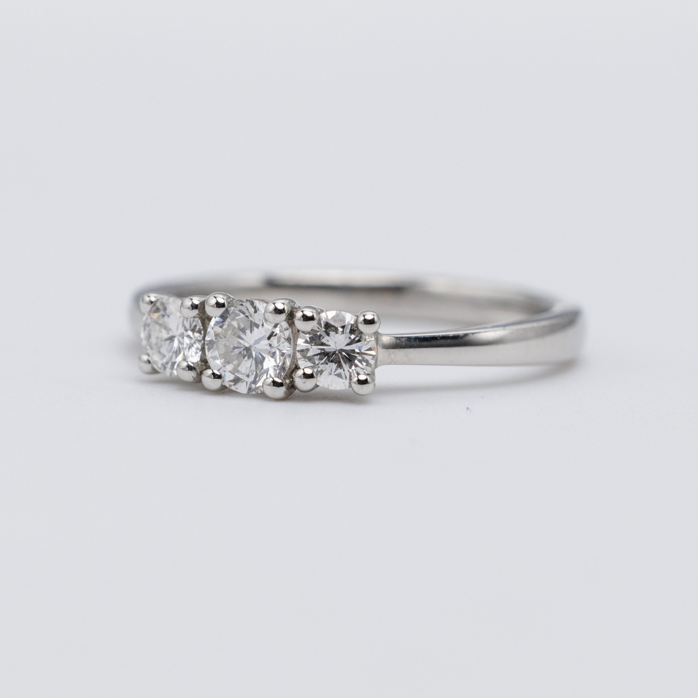 Gorgeous Platinum Trilogy Diamond Engagement Ring