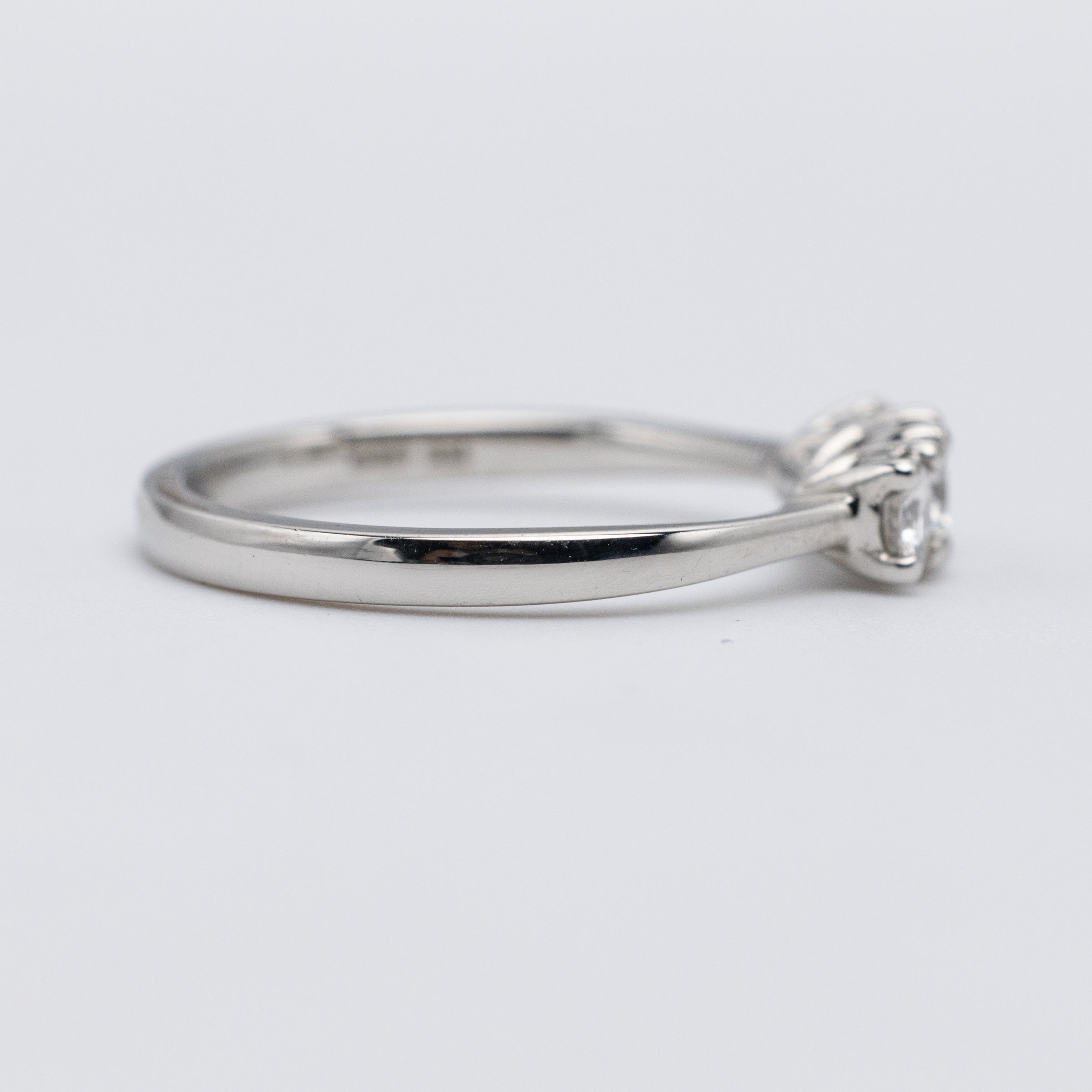 Gorgeous Platinum Trilogy Diamond Engagement Ring
