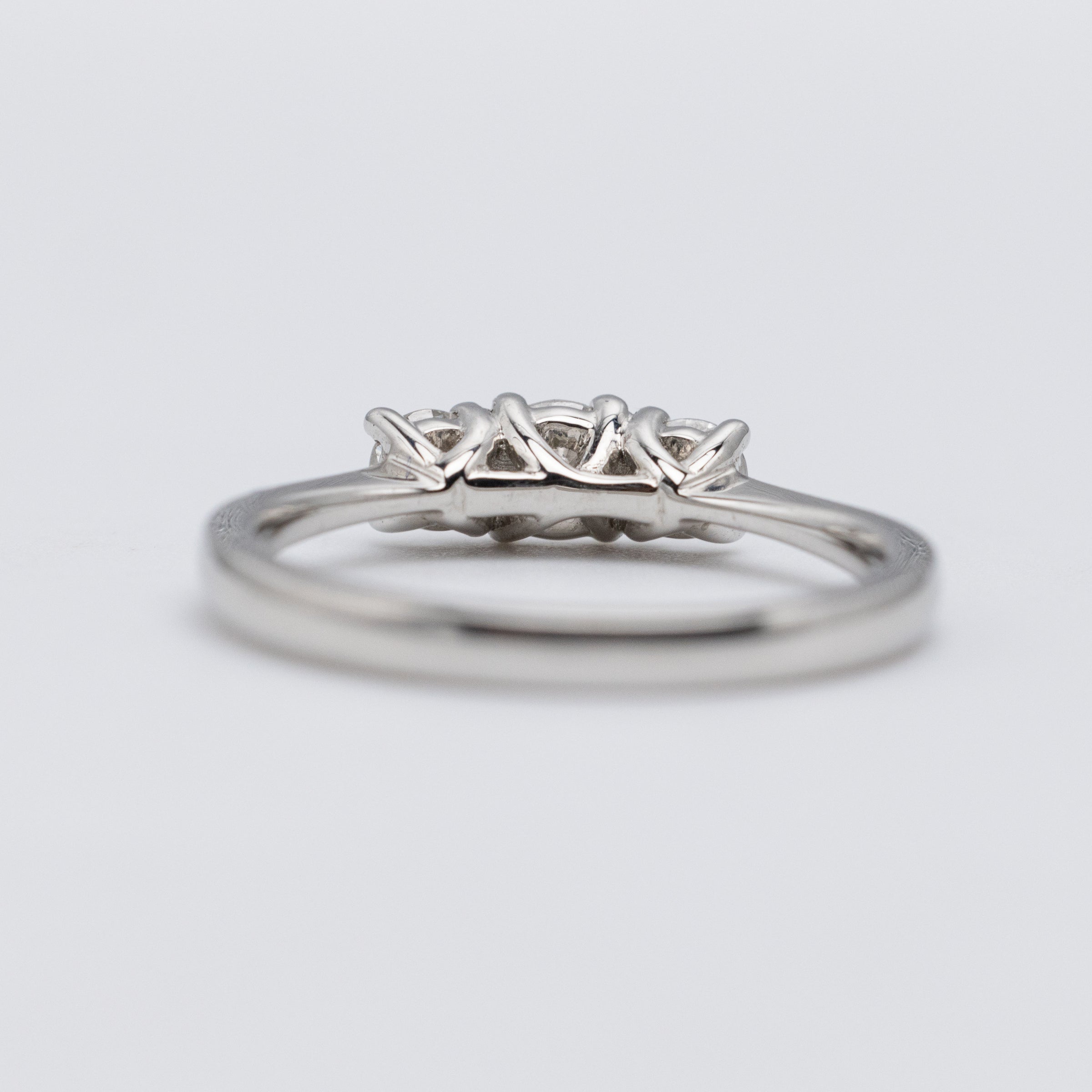 Gorgeous Platinum Trilogy Diamond Engagement Ring