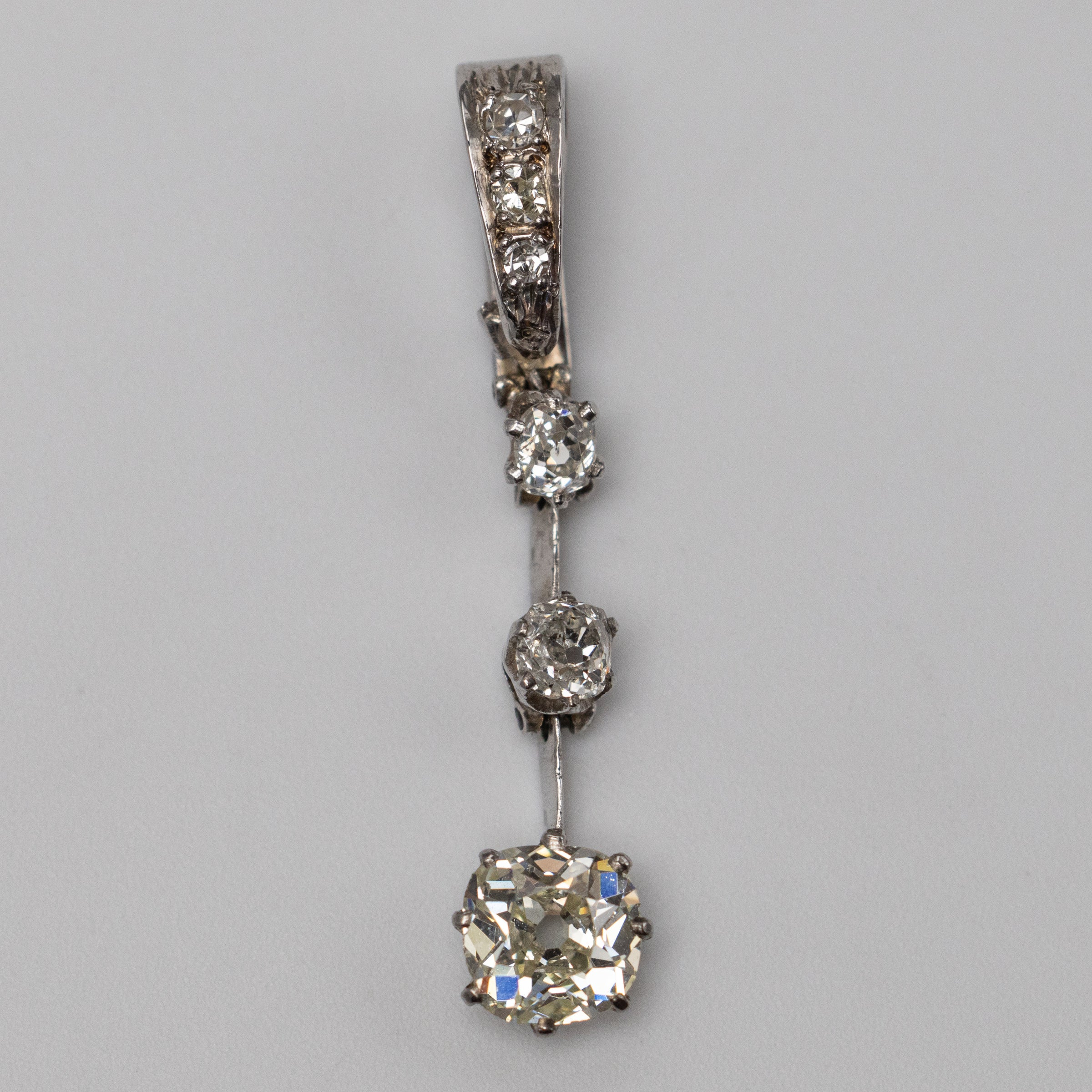 vintage diamond old cut pendant