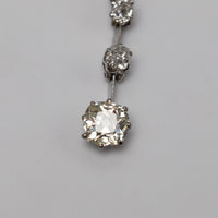 vintage diamond pendant front close up