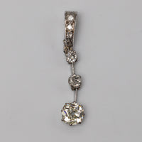 vintage diamond old cut pendant 2