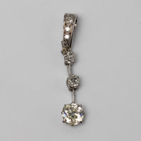 vintage diamond pendant front