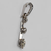 vintage diamond pendant side