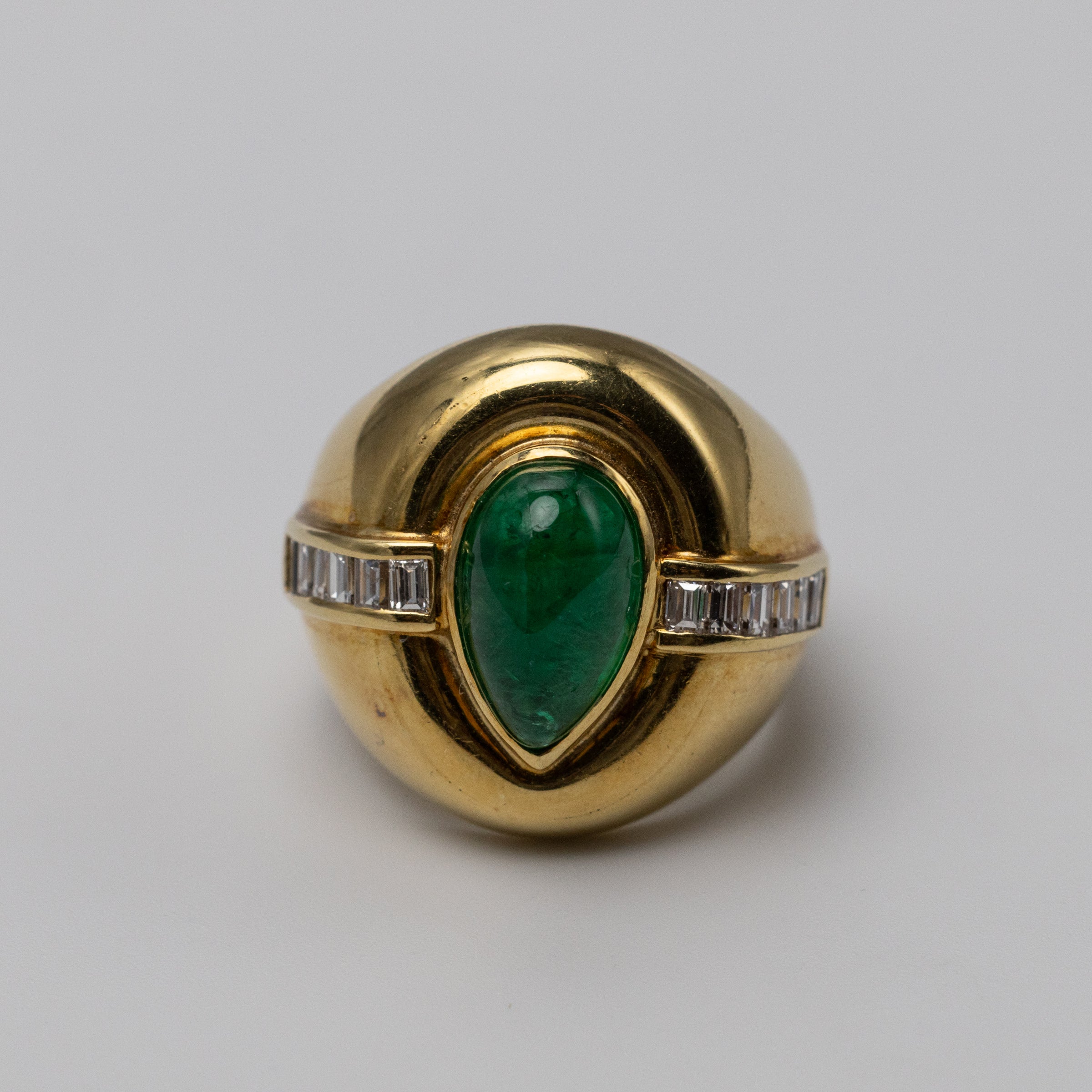 vintage emerald ring front