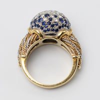 gold sapphire ring side