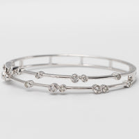 18K White Gold Bezel Set Diamond Bangle