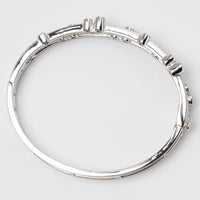 18K White Gold Bezel Set Diamond Bangle